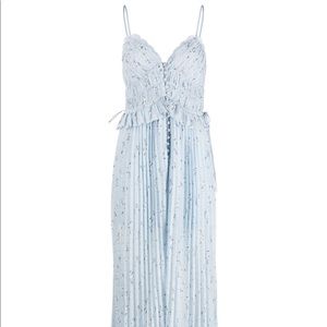NWT Self Portrait light blue maxi dress